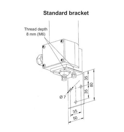 Standard Wall Bracket for CWB-ATEX Stainless Steel